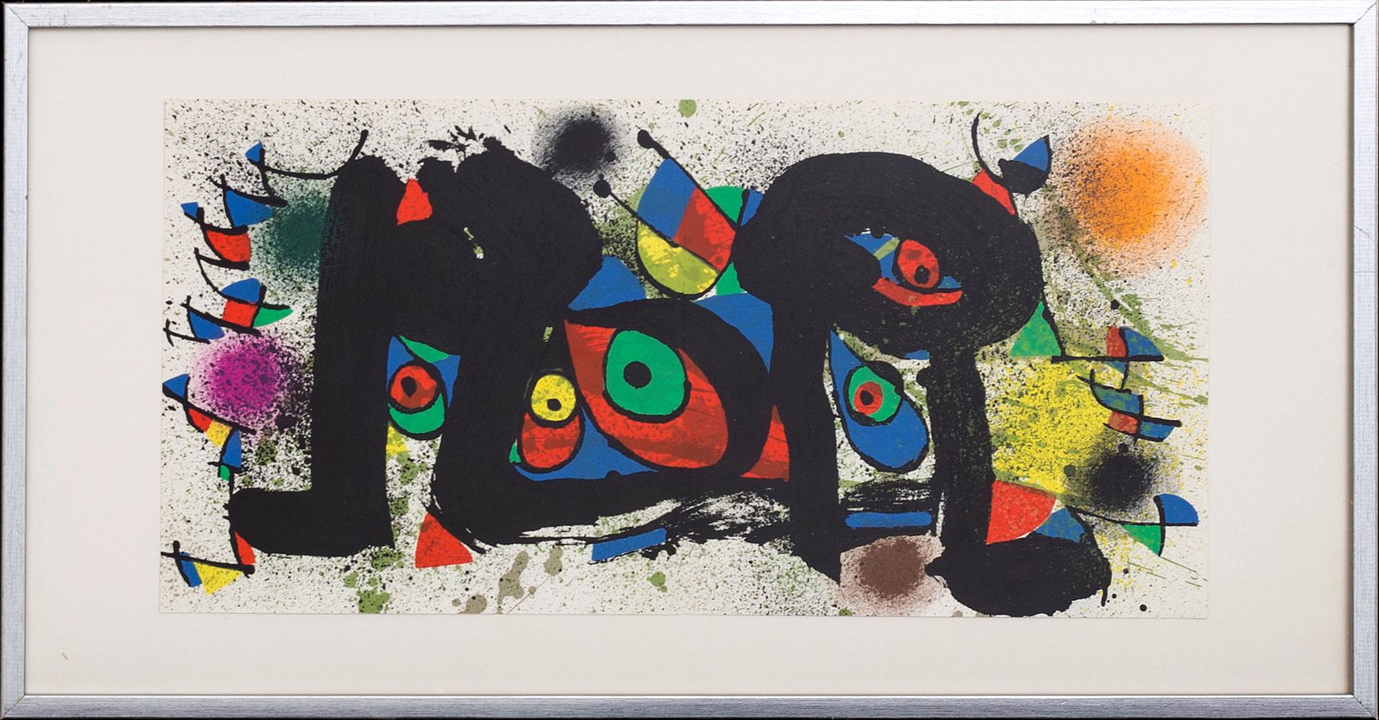 JOAN MIRÓ, lithograph in colours, from Miró Sculptures, 1973.