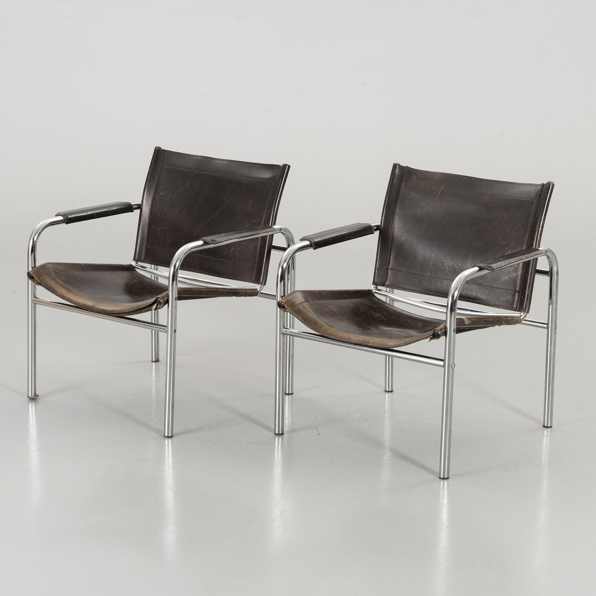 A pair of 'Kinte' armchairs by Tord Björklund for IKEA.