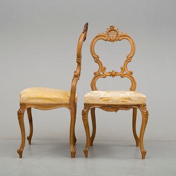 STOLAR, 5 st. Nyrokoko, omkring 1900. Myrstedt och Son, Stockholm.