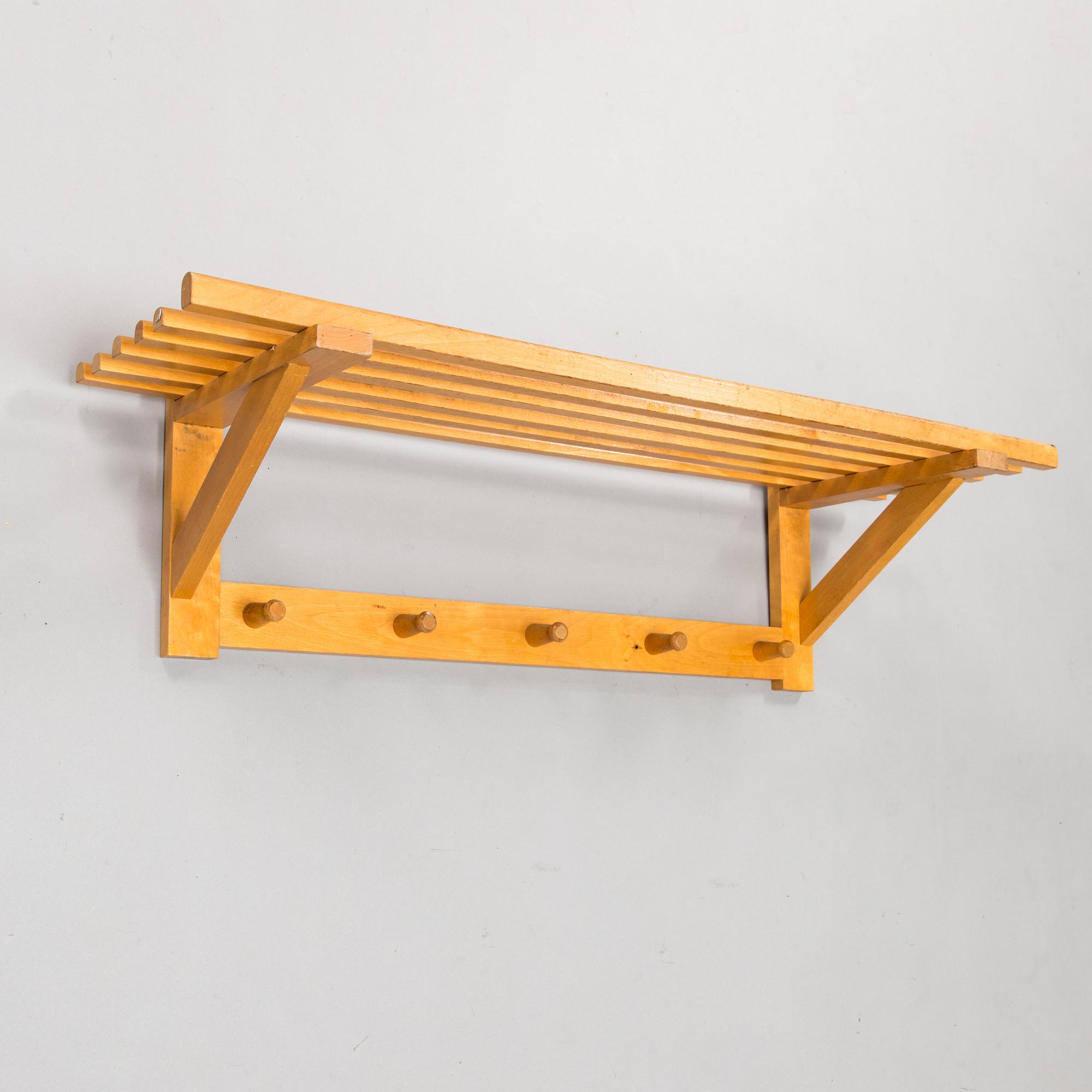 A late 1940s wooden clothes rack '8010' by Asko, Finland. - Bukowskis