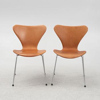 Arne Jacobsen, stolar, 6 st, "sjuan", Fritz Hansen, Danmark.