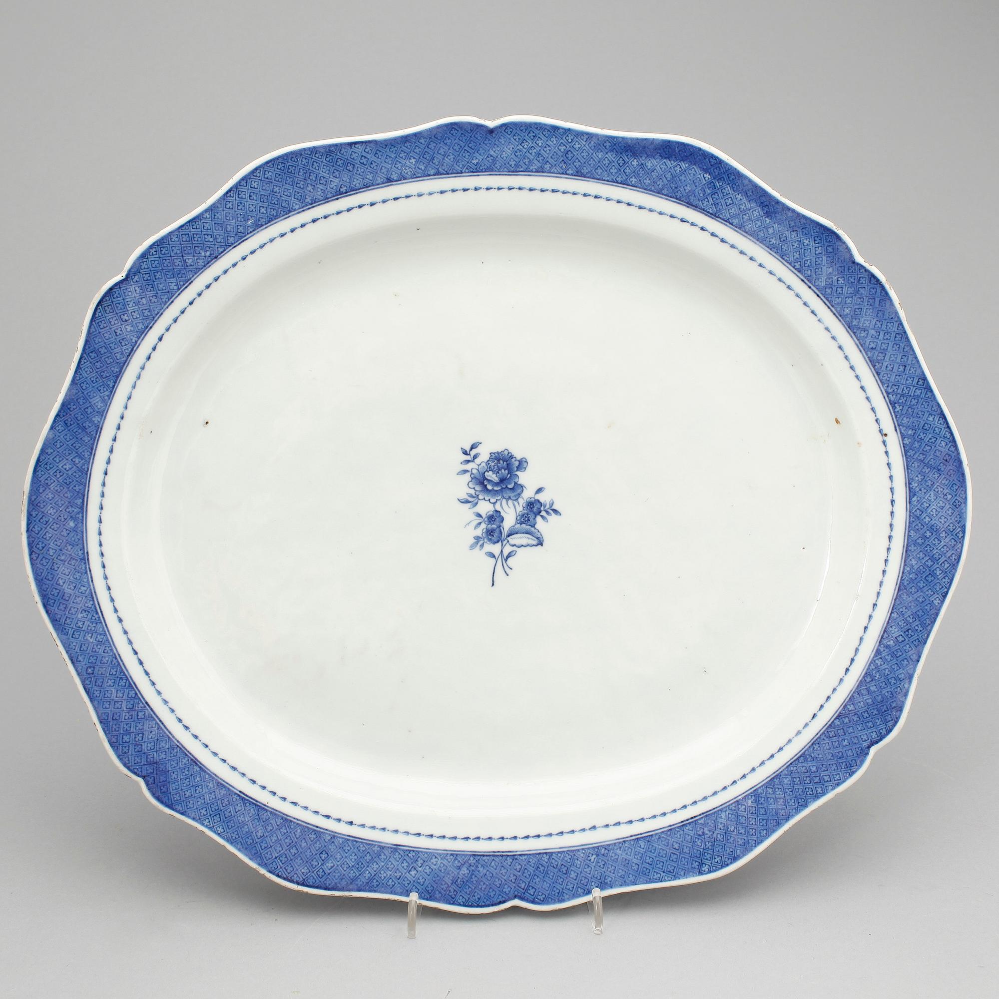 STEKFAT, ett par, porslin, kompaniporslin, Kina sent 1700-tal.