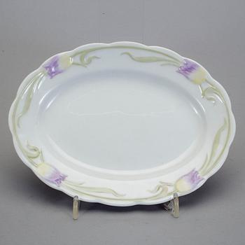 ALF WALLANDER, Rörstrand, "Tulpan", uppläggningsfat 4 st, benporslin. I produktion 1897-1902.