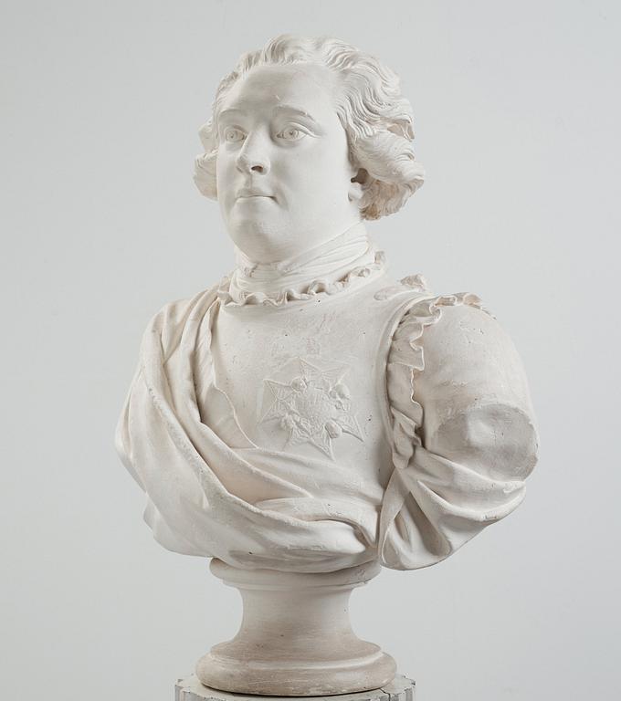 Johan Tobias Sergel, A plaster late Gustavian bust of Gustaf Adolf Reuterholm (1756-1813) 1795.