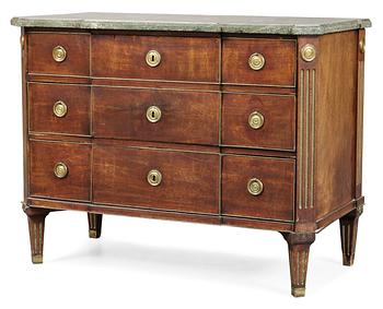 875. A late Gustavian commode.