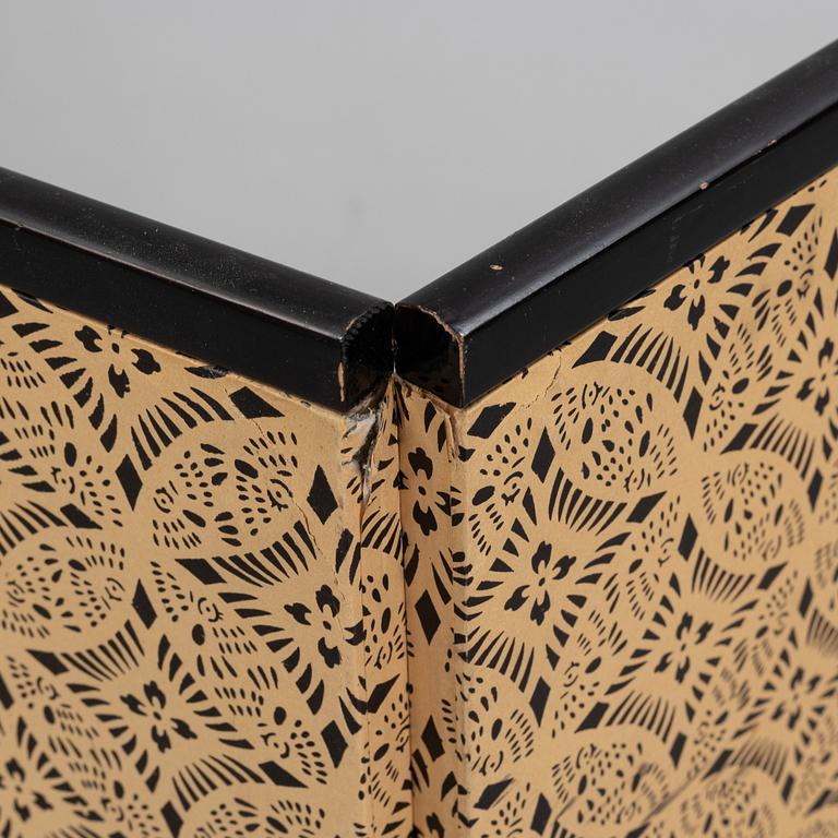 A Japanese four panel folding screen 'Byobu', first half of the 20th century.