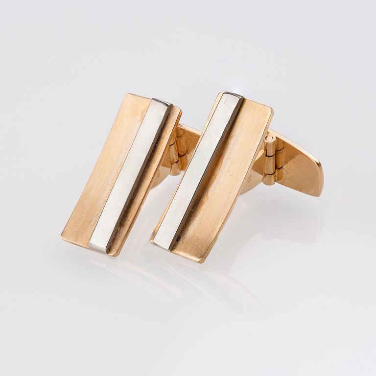 MANSCHETTKNAPPAR, 18K guld samt vitguld. Elon Arenhill, Malmö, 2002. Vikt ca 15, 5 g.