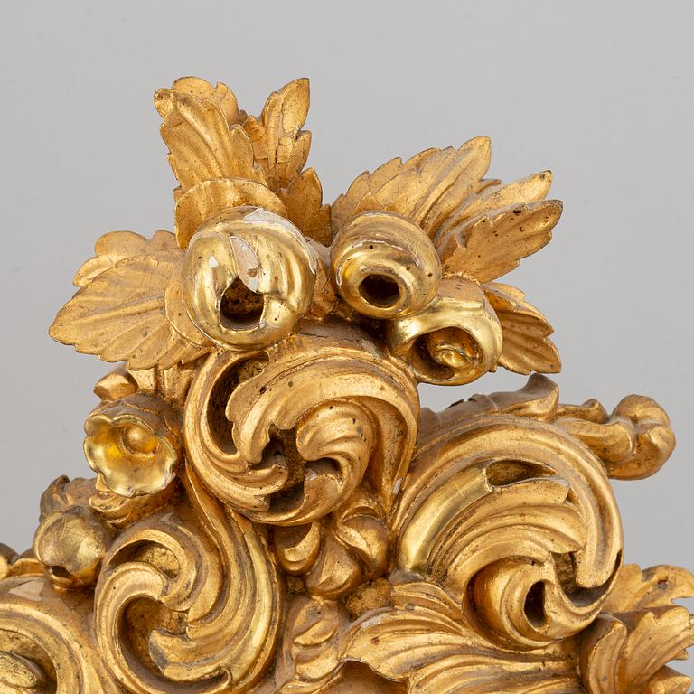 A rococo style table clock, 19th Century.