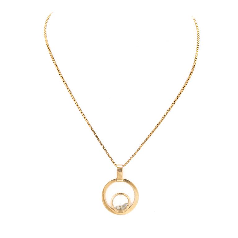 Collier med hänge, 18k med briljanter.