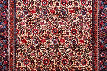 A carpet, antique, Birjand, signed Marghobi, c. 393 x 288 cm.