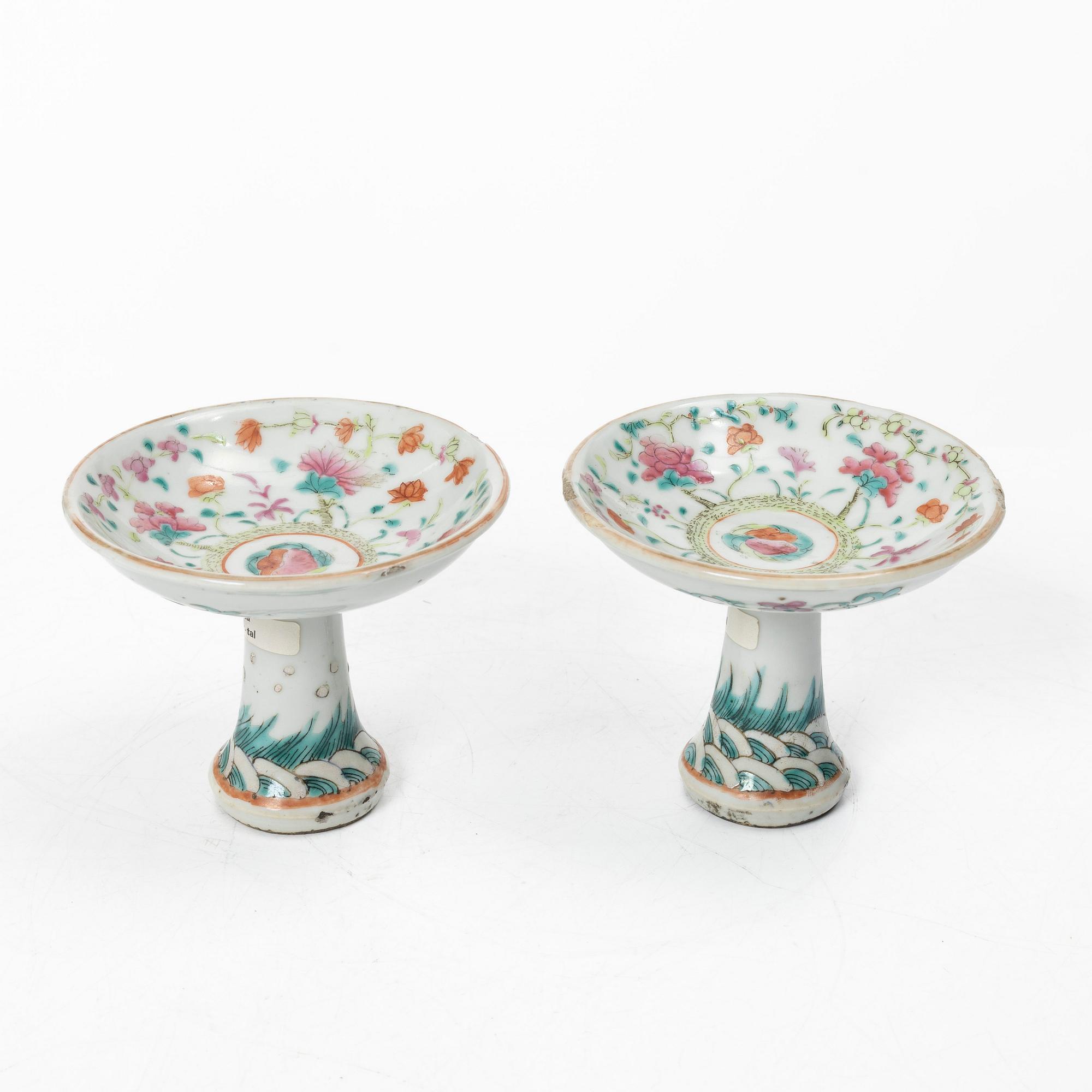 Stemcups, ett par, Kina, Qingdynastin, 1800-tal.