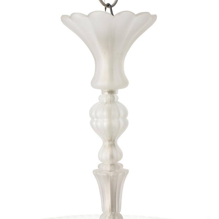 Edward Hald, a ceiling lamp, Swedish Grace, Orrefors, 1920s.
