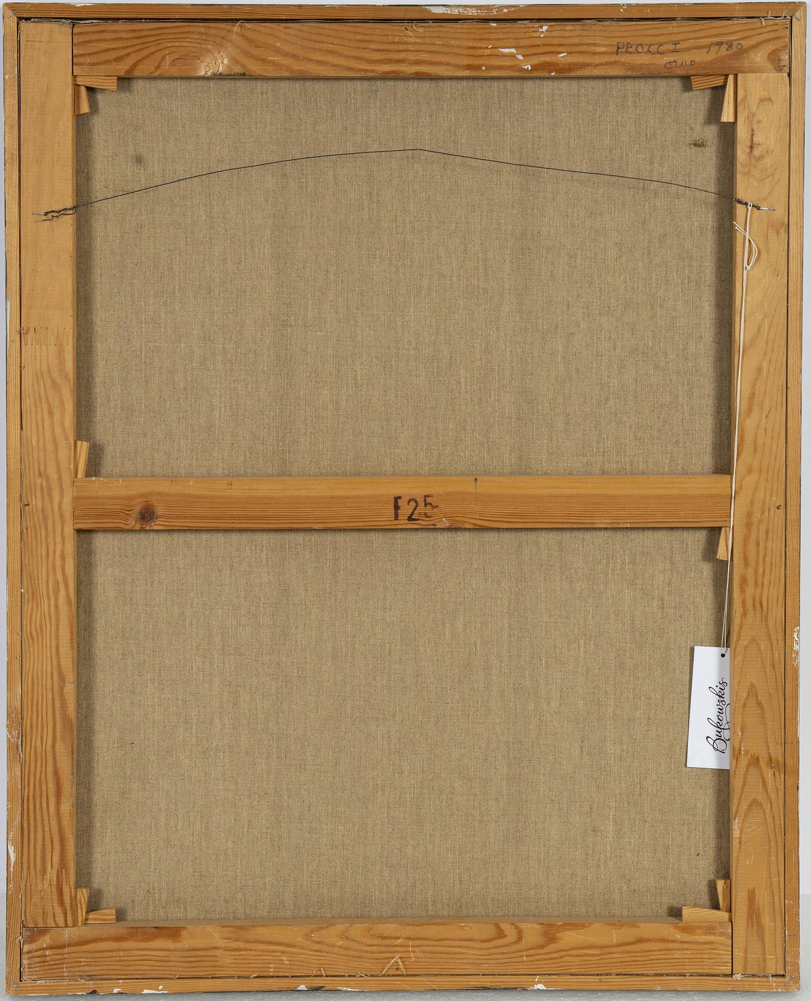 Bengt Orup, oil on canvas, signed and dated 1980 verso.