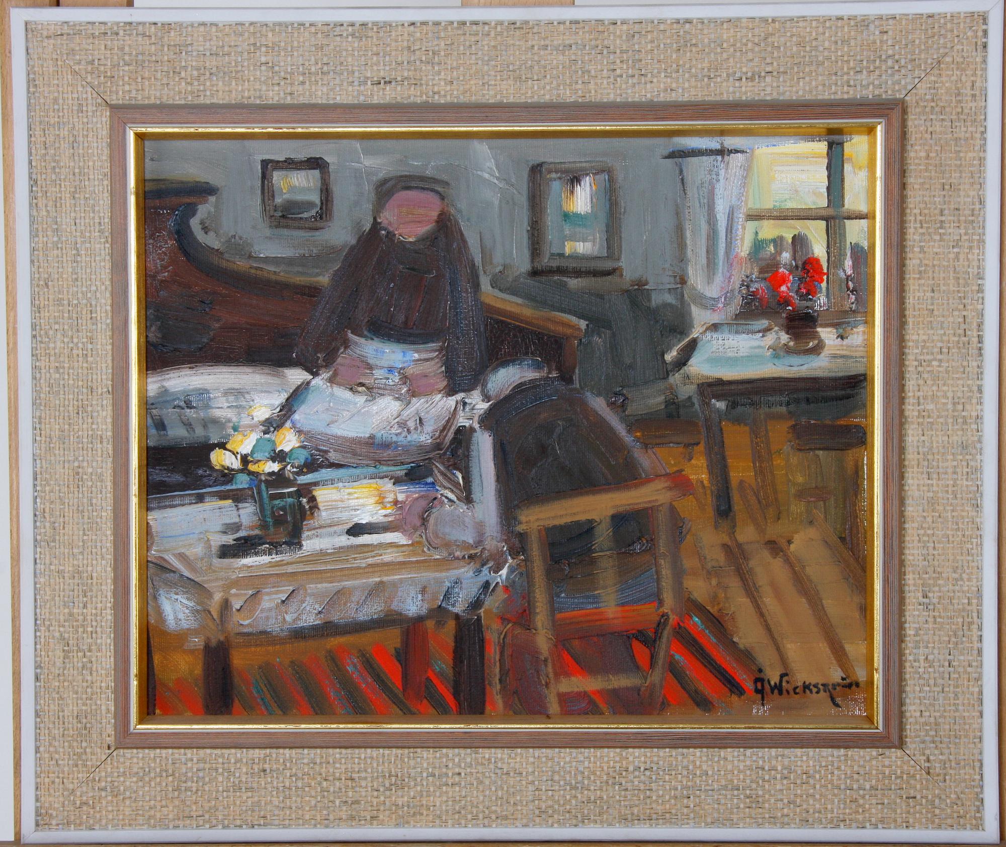 WICKSTRÖM, ÅKE. Olja på duk, sign.