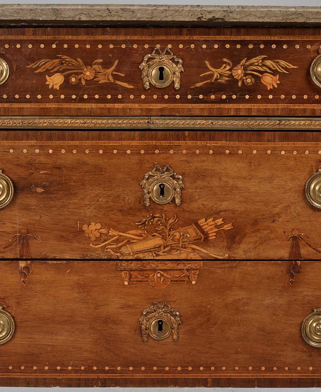 Byrå, av Nils Petter Stenström (mästare i Stockholm 1781-1790), Gustaviansk.