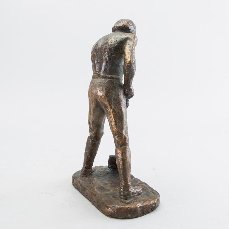 Erik Demuth, sculpture  bronze signed.