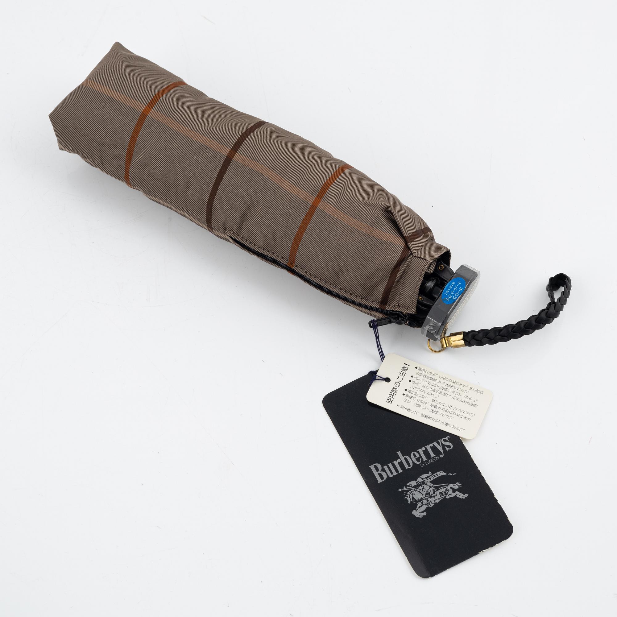 Burberrys, foldable umbrella.