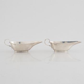 Såssnipor, två stycken, silver, Williams, Birmingham 1910.