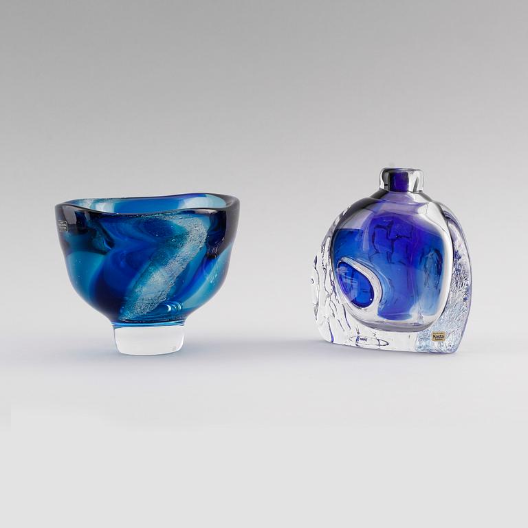 VAS OCH SKÅL, glas, Göran Wärff, Kosta, Unik, signerade.