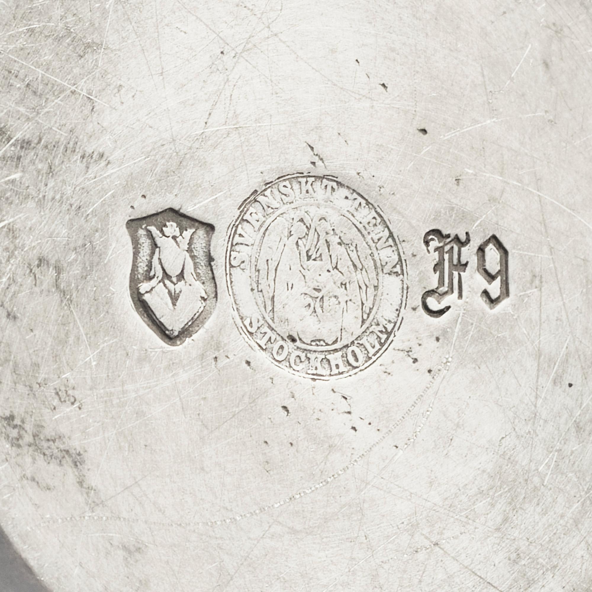 Anna Petrus, two pewter seals, Svenskt Tenn, Stockholm, one stamped 1956.