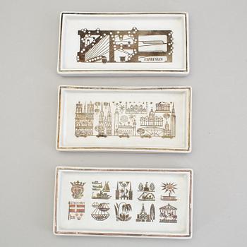 STIG LINDBERG, a lot of seven pieces of "Grazia" items, Gustavsberg 1950/60s.