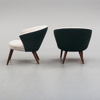 A pair of easy chairs by Bent Möller Jepsen, Simo, denmark, 1950s.