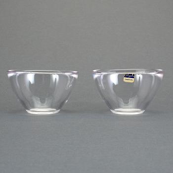 SKÅLAR, 10 st, glas, "Fuga", Orrefors, Sven Palmqvist, 1900-talets andra hälft.