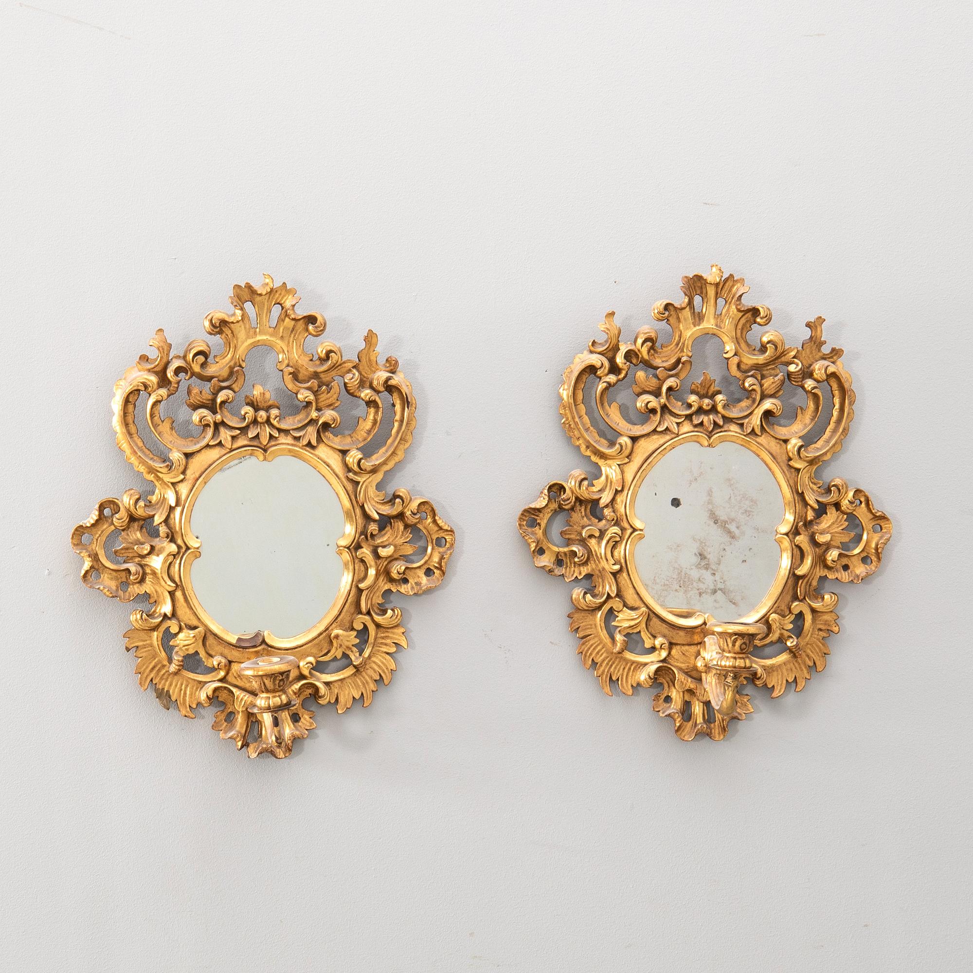 Lampetter ett par Barock-stil 1900-talets första hälft/mitt.