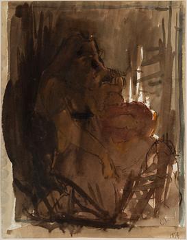 CARL LARSSON, watercolor, signed and dated 1874.