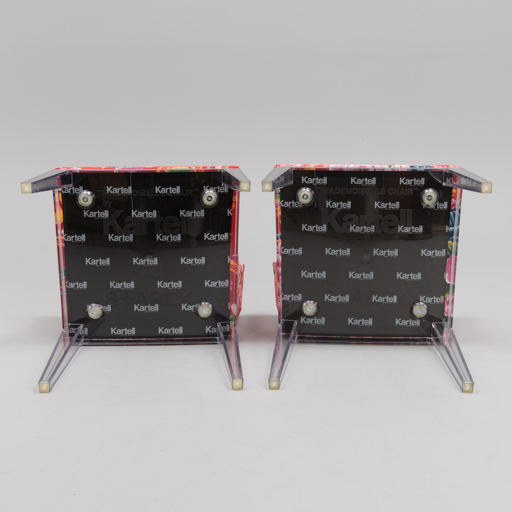 A set of six Kartell "Mademoiselle" chairs from the second half of the 20th century.