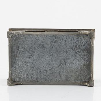 A Pewter Jewellery Box, Royal Gift, Sweden 1940s.