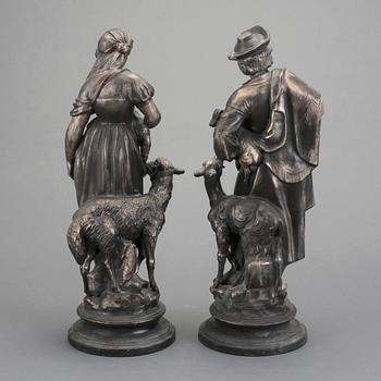 FIGURINER, ett par, 1800-talets slut.