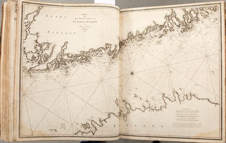 Gustaf af Klint, book, "Sweden's Maritime Atlas", 1797-1815.
