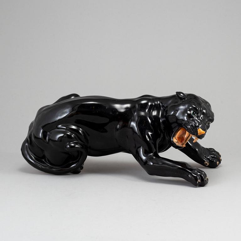 A earthenware sculpture, Deruta Italy, second half of the 20th century, signed and numbered 25/75.