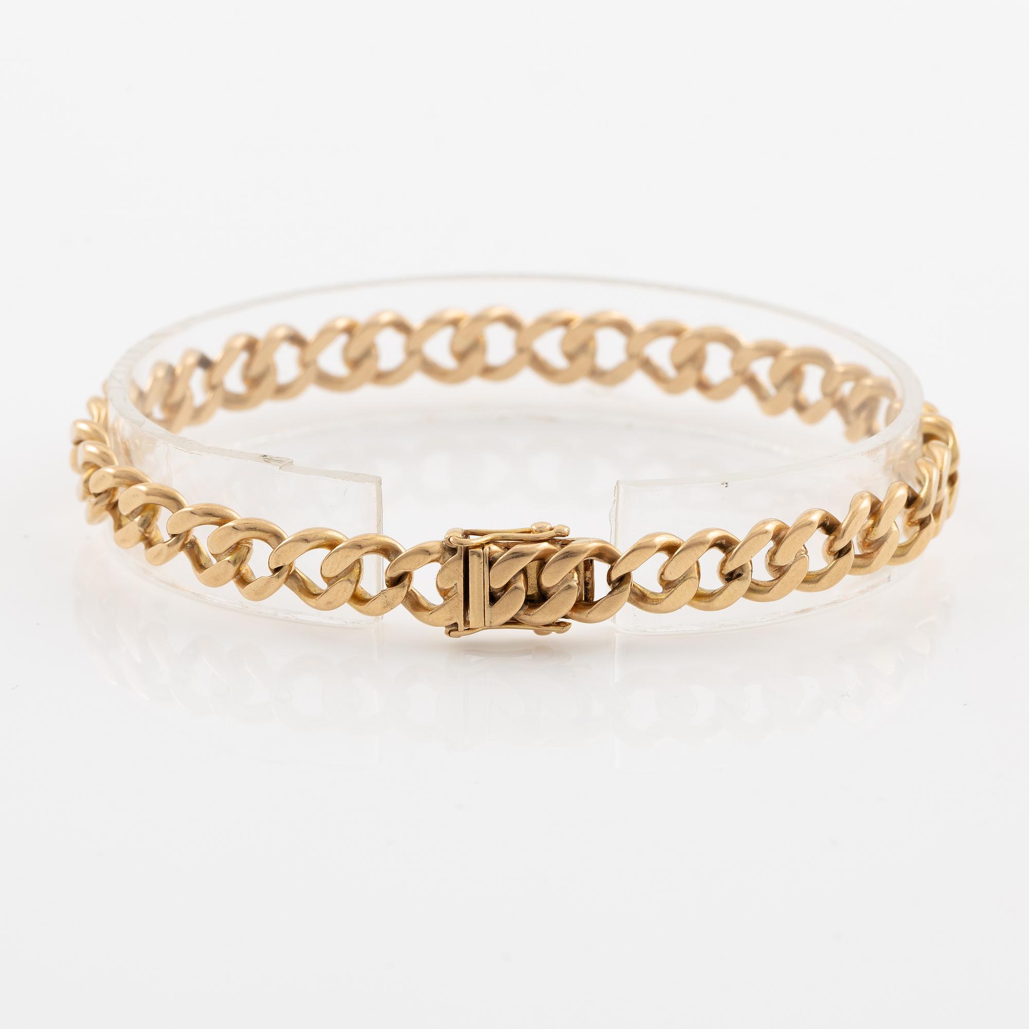 Armband 18K guld, pansarlänk.