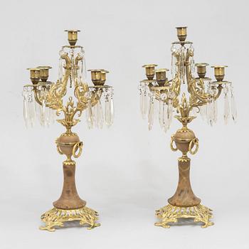 A pair of candelabra, circa 1900.