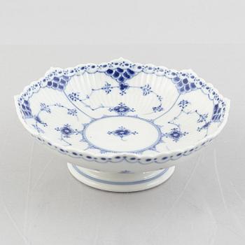 A 'Blue Fluted Half Lace' porcelain dish, Royal Copenhagen, model 511, 1957.