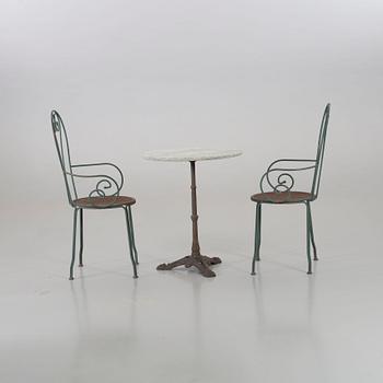 TRÄDGÅRDSMÖBLER, 2+1 st, 1900-tal.