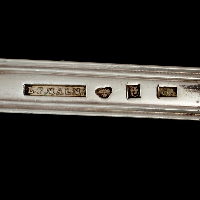 PARTI SILVER, 9 delar, 1800-tal respektive 1900-tal. Vikt 515 g.