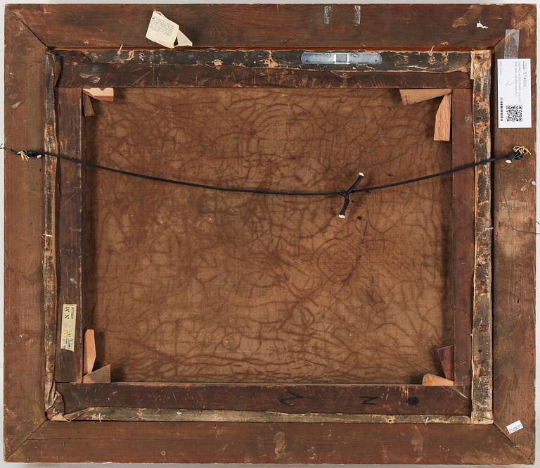 OKÄND KONSTNÄR, olja på duk, bär otydlig signatur.