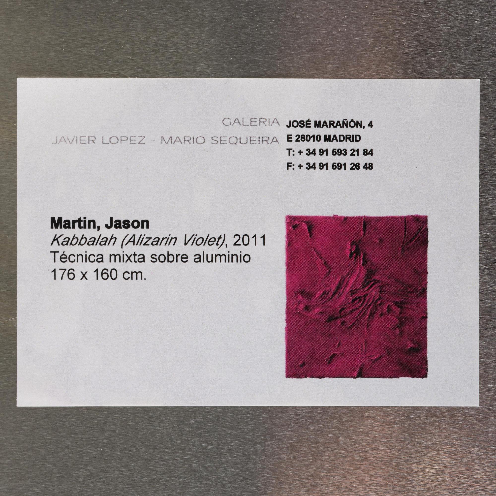 Jason Martin, "Kabbalah (Alizarin Violet)".