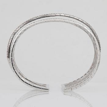 ARMBAND, Staurino Fratelli, med bruna samt färglösa briljantslipade diamanter.
