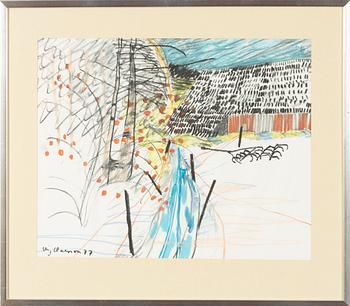 Stig Claesson, Winter Landscape with Barn.