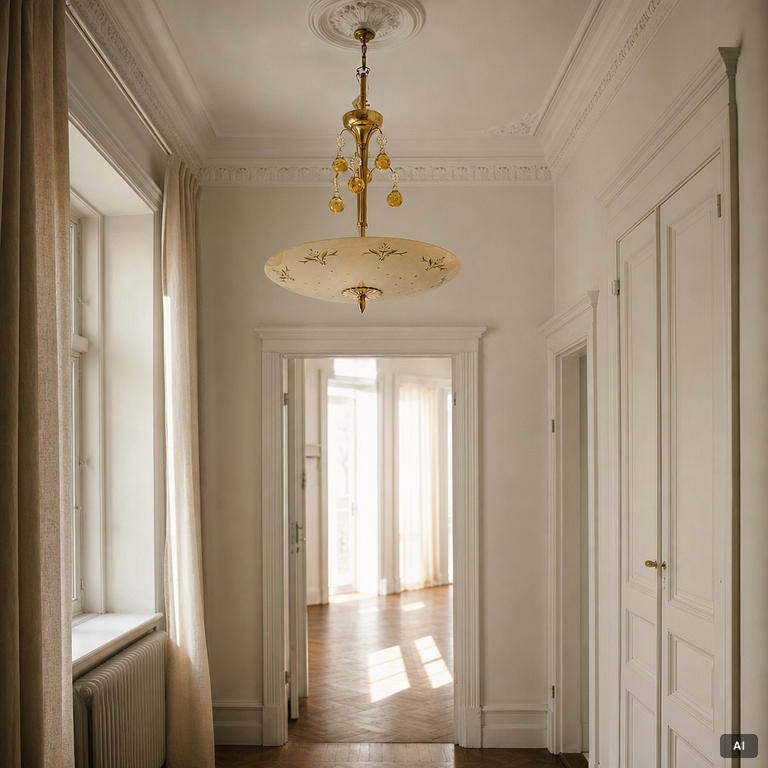 A ceiling lamp, Swedish Modern, 1940s.