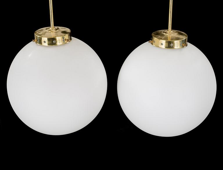 A pair of ceiling lamps, second half of the 20th century.