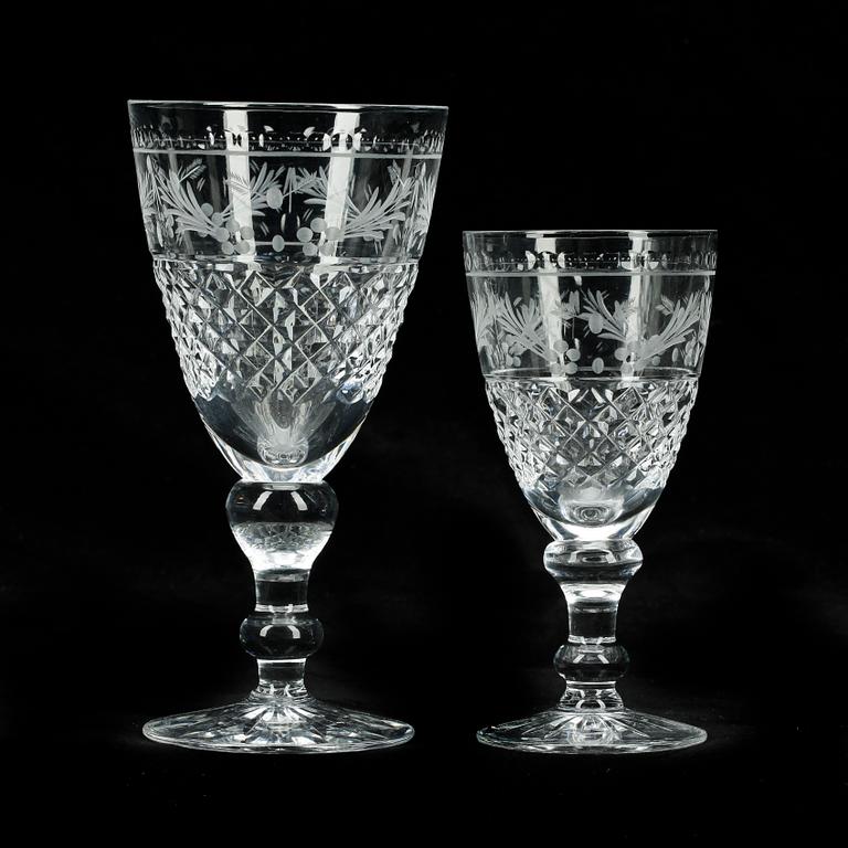 GLASSERVIS, 24 delar, glas, "Elvira Madigan", Kosta, sign.