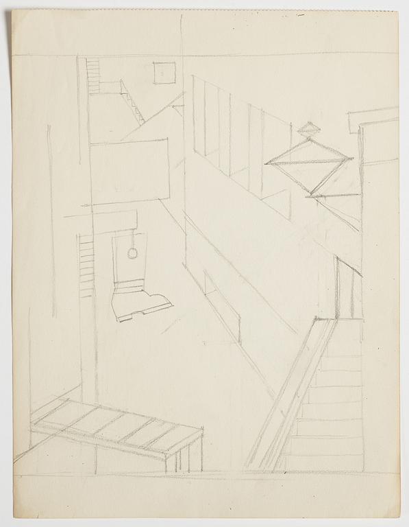 GÖSTA ADRIAN-NILSSON, sketchpad, 1920/30's, by the artist's own hand inscribed GAN with indian ink on the cover.