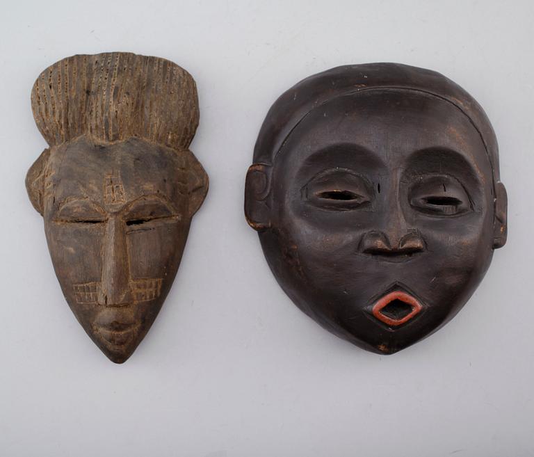 MASKER, 2 st, Afrika.