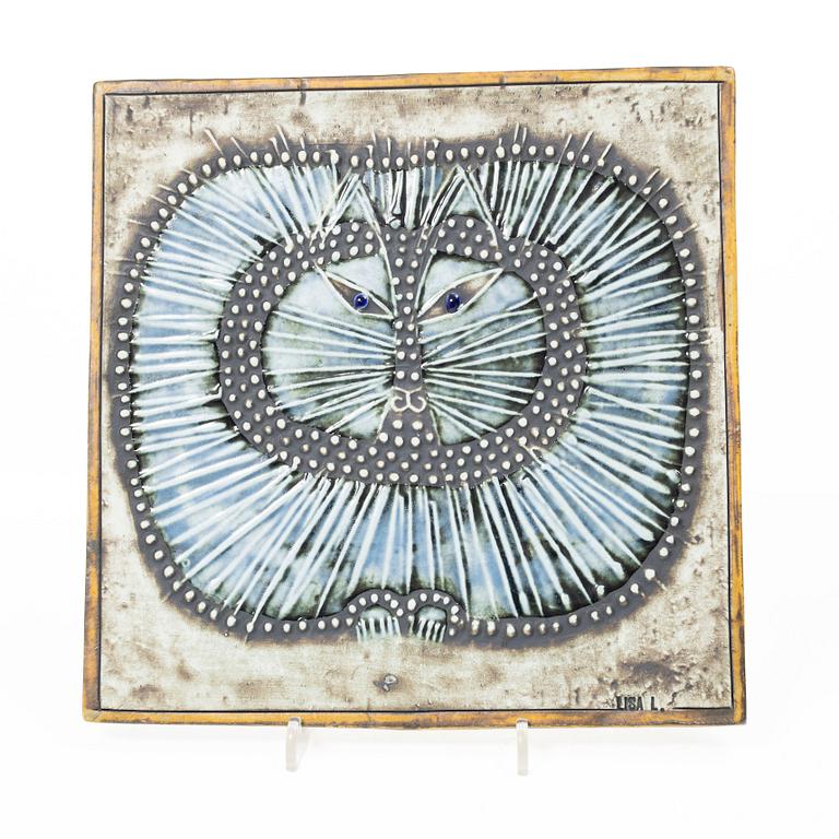 Lisa Larson, Three stoneware wall placques, Gustavsberg.
