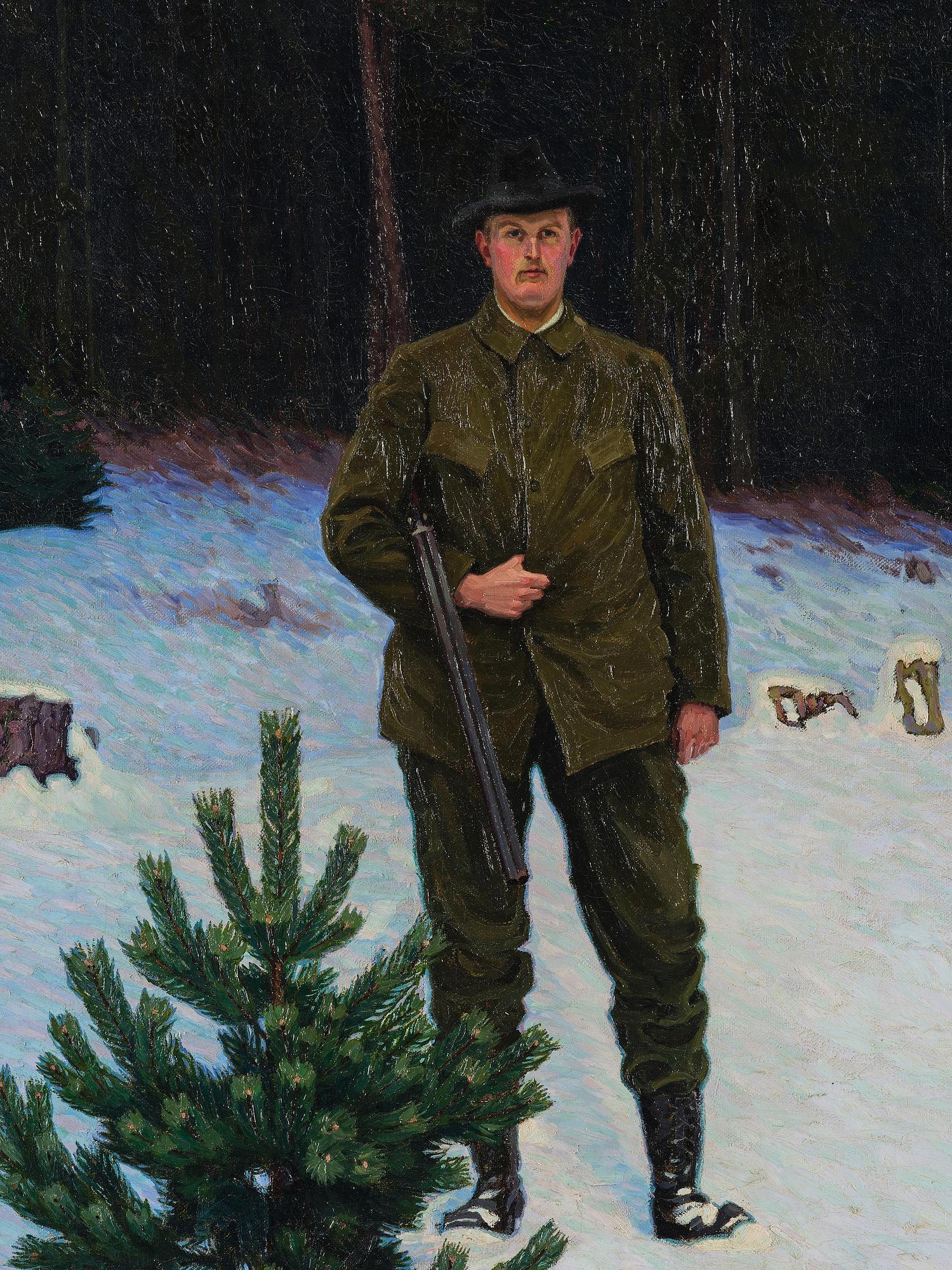 Gunnar Hallström, Jägare vid skogsbrynet.